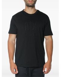 ARMANI EXCHANGE - Logo-Embossed Cotton T-Shirt - Lyst