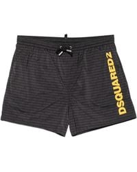 DSquared² - Logo Drawstring Swim Shorts - Lyst