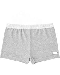 Entire studios - Logo-Patch Ribbed Shorts - Lyst