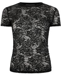 Philipp Plein - Strass-Embellished Lace T-Shirt - Lyst