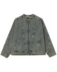 FIVE CM - Zip-Up Denim Jacket - Lyst