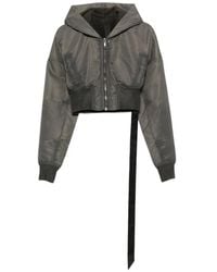 Rick Owens - Hoodie Cropped Bomber Jacket - Lyst