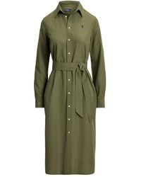 Polo Ralph Lauren - Polo Pony Belted Shirt Dress - Lyst