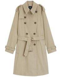 BOSS - Belted Trench Coat - Lyst