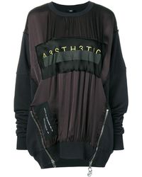 DIESEL Shell Trui Met Panelen Van Jersey - Zwart