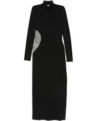 Patrizia Pepe - Abito A Collo Alto Con Strass - Lyst