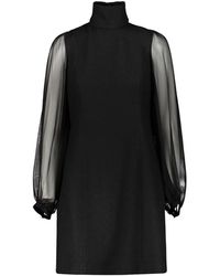 Rochas - Robe Courte À Col Montant - Lyst