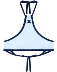 Courreges - Haut Crop À Dos-Nu - Lyst