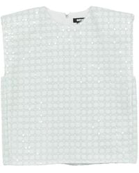 ROTATE BIRGER CHRISTENSEN - Embroidered Mini Top With Back Zip Closure - Lyst