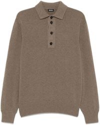 ZEGNA - Mélange-Effect Polo Shirt - Lyst