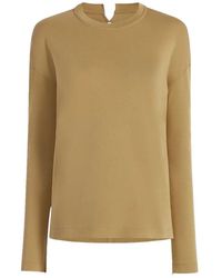 Another Tomorrow - Luxe Seamed Long-Sleeve Top - Lyst