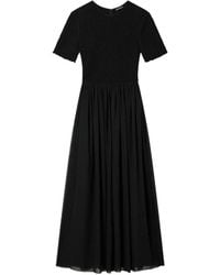 Emporio Armani - Robe Longue À Manches Courtes - Lyst