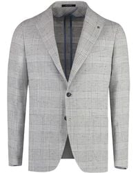 Tagliatore - Checked Single-Breasted Blazer - Lyst