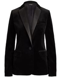 Ralph Lauren - Velvet Single-Breasted Blazer - Lyst