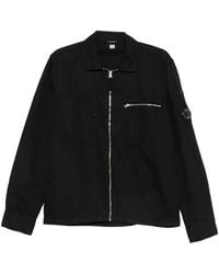 C.P. Company - Cotton/Linen Lens Zip Overshirt - Lyst