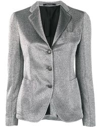 Tagliatore Blazer im Metallic-Look - Grau