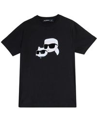 KARL LAGERFELD - Karl & Choupette-Graphic T-Shirt - Lyst