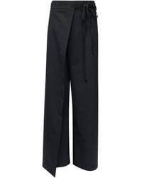 MM6 by Maison Margiela - Tie Detail Tailored Trousers - Lyst