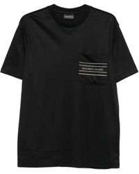 Emporio Armani - Logo-Detail T-Shirt - Lyst