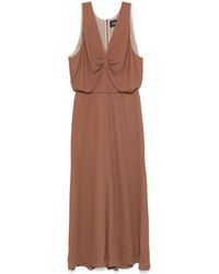 A.M.G - V-Neck Midi Dress - Lyst