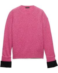 Prada - Shetland Wool Crew-Neck Sweater - Lyst