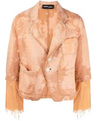 Edward Cuming - Cropped Sleeve Bleach Blazer - Lyst
