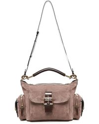 Chloé - Suede Buckle Cross-Body Bag - Lyst