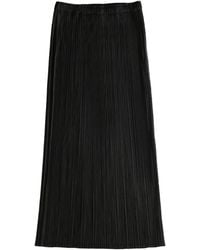 Pleats Please Issey Miyake - Pleated midi skirt - Lyst