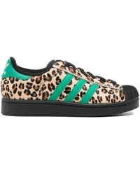 adidas Originals - Superstar Sneakers Met Luipaardprint - Lyst