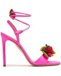 Aquazzura - Strawberry Punch 105Mm Leather Sandals - Lyst