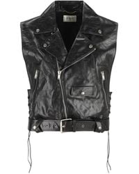 Saint Laurent - Leren Bikerjack - Lyst