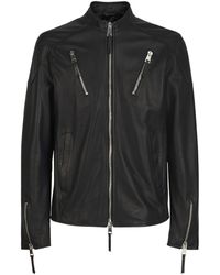 Giuseppe Zanotti - Zipped Leather Jacket - Lyst
