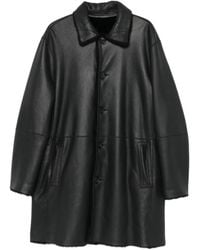 DESA NINETEENSEVENTYTWO - Long-Sleeve Leather Coat - Lyst