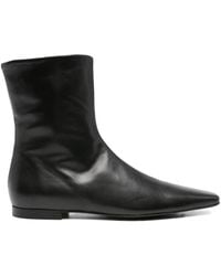 TOTEME - Zipped Leather Chelsea Boots - Lyst