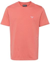 Barbour - Logo-embroidered Cotton T-shirt - Lyst