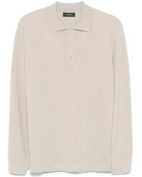 Zanone - Marl-Knit Polo Shirt - Lyst