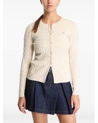 GANT - Cardigan En Maille Torsadée - Lyst
