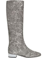 Dolce & Gabbana - Brocade Block-Heel Boots - Lyst