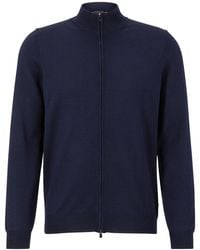 BOSS - Zipped Knit Cardigan - Lyst