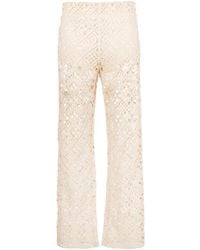Off-White c/o Virgil Abloh - Cotton-Blend Lace Trousers - Lyst