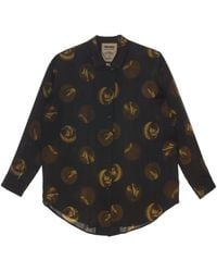 Uma Wang - Circular-Print Silk-Blend Shirt - Lyst