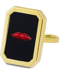 Eshvi - Anello A Forma Di Labbra - Lyst