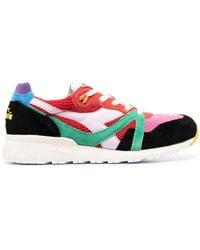Diadora - Panelled Lace-Up Sneakers - Lyst