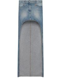 Courreges - Denim Cotton Skirt - Lyst