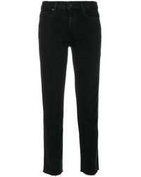 PAIGE Jeans con orlo tagliato a vivo - Nero
