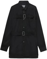 COMME DES GARÇON BLACK - Buckled Cotton Shirt - Lyst