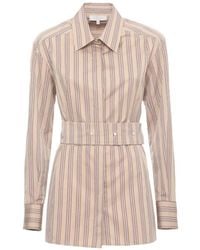 Antonelli - Camicia A Righe Con Cintura - Lyst