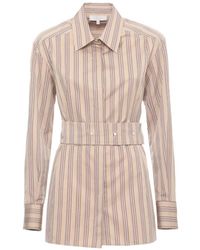 Antonelli - Striped Belted Shirt - Lyst