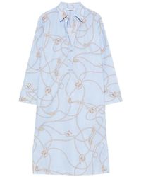 Caliban - Rope-Print Shirt Mini Dress - Lyst