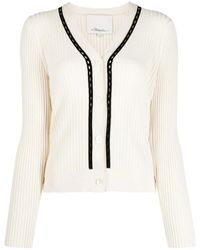 3.1 Phillip Lim - Contrasting Ribbed-Knit Cardigan - Lyst